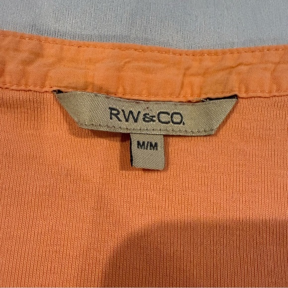 RW&CO. Tank Top Orange Sleeveless Fitted Shirt - Picture 2 of 7